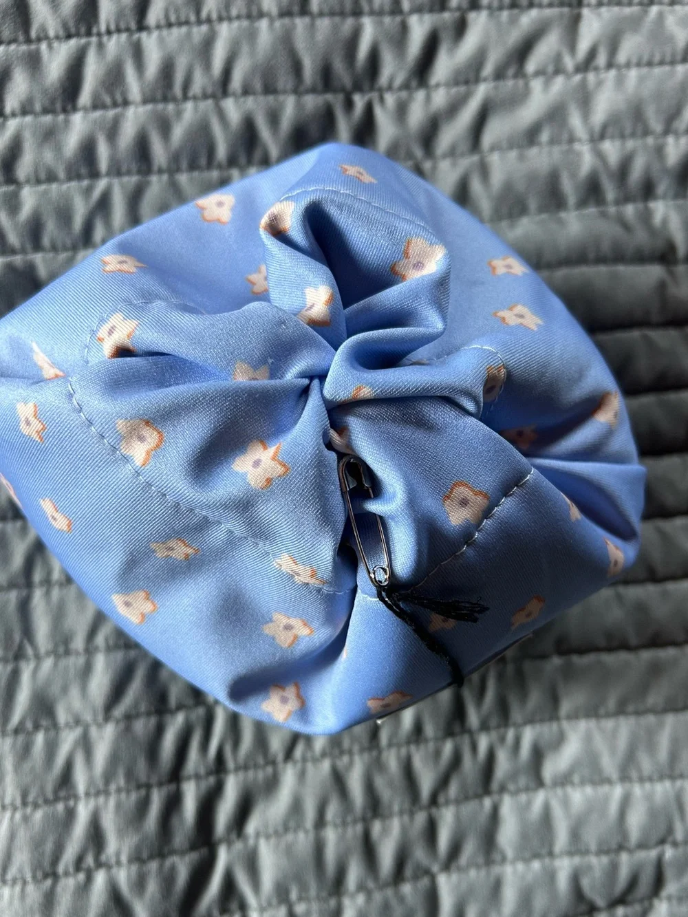 Skida Kids Floral Beanie in Light Blue